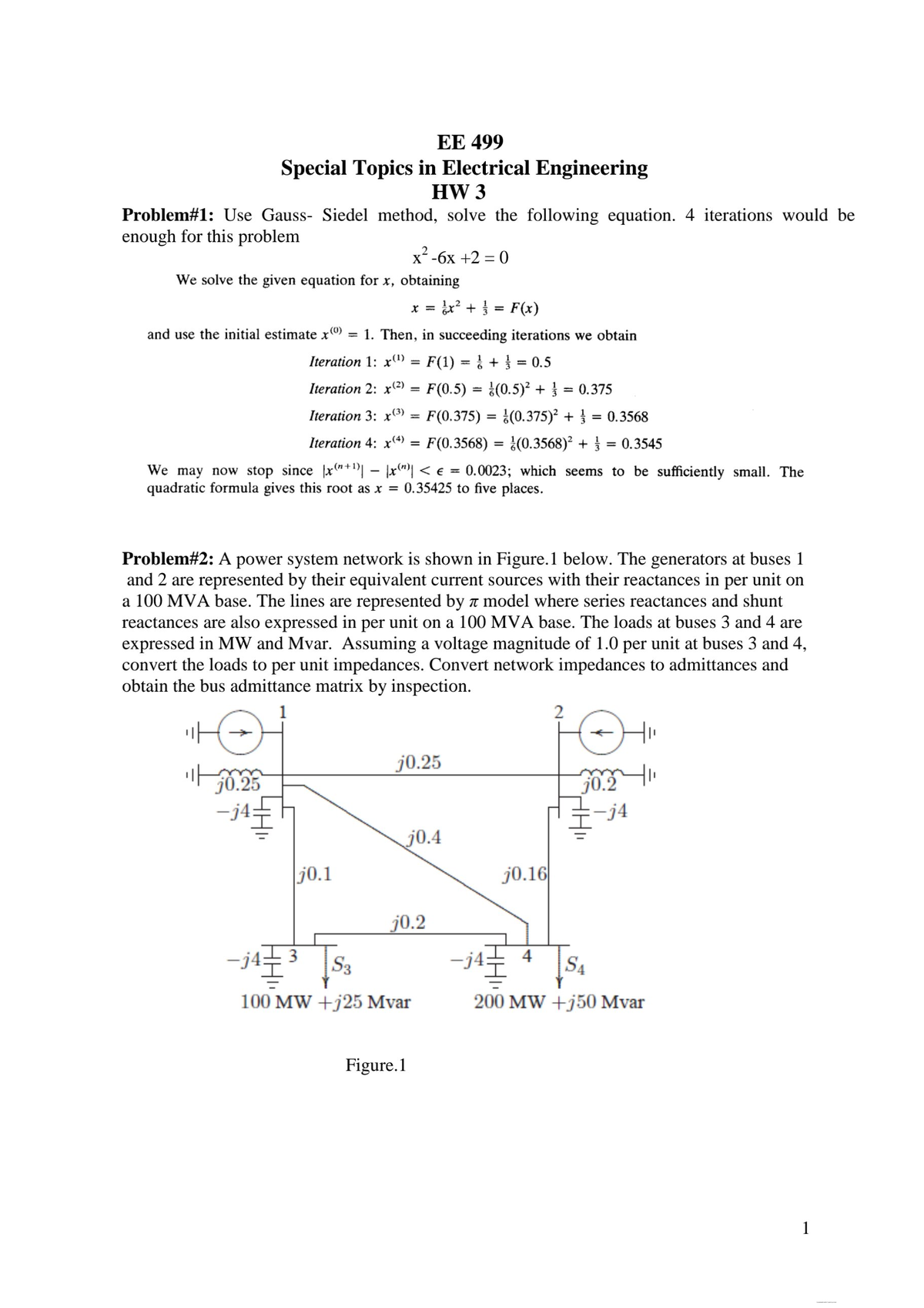 Advance Power System Analysis- Problems with Solution - NVSU - Studocu