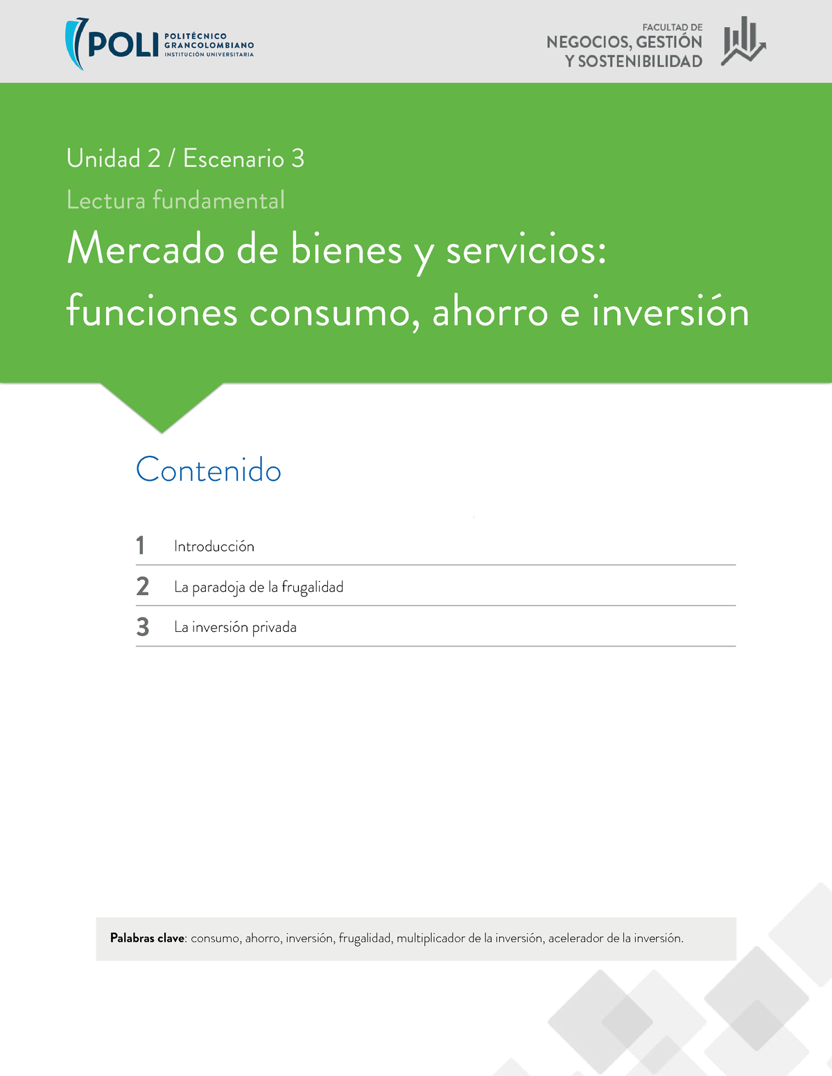 3mercado De Bienes Y Servicios Funciones Consumo Ahorro E Inversión Palabras Clave Consumo 4216