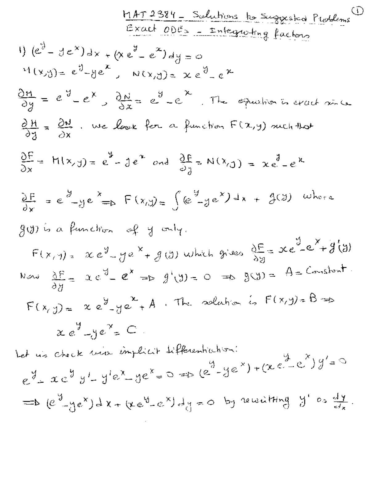 Sol exact - Examples - MATH 1720 - U of W - Studocu