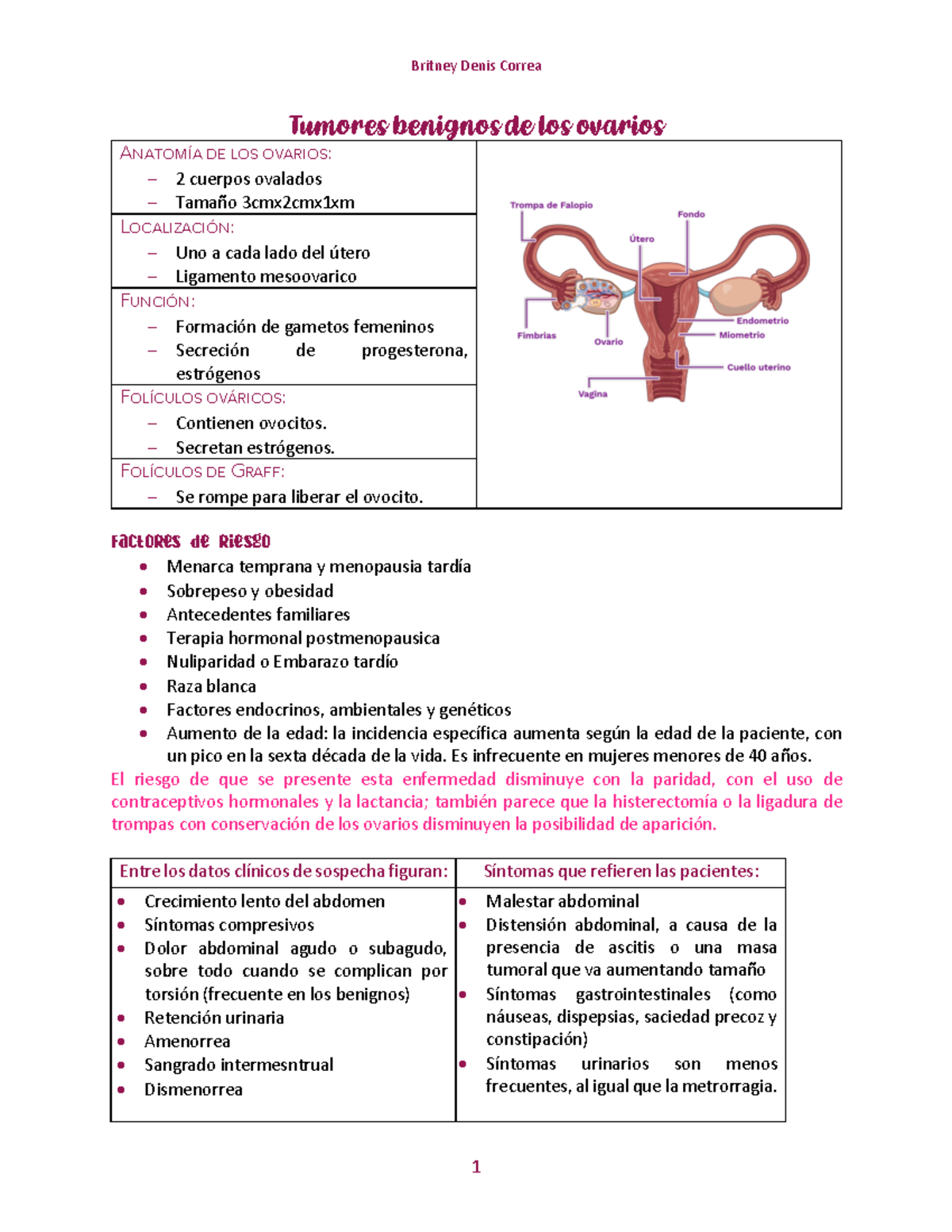 Tumores Benignos De Los Ovarios - Tumores Benignos De Los Ovarios ...