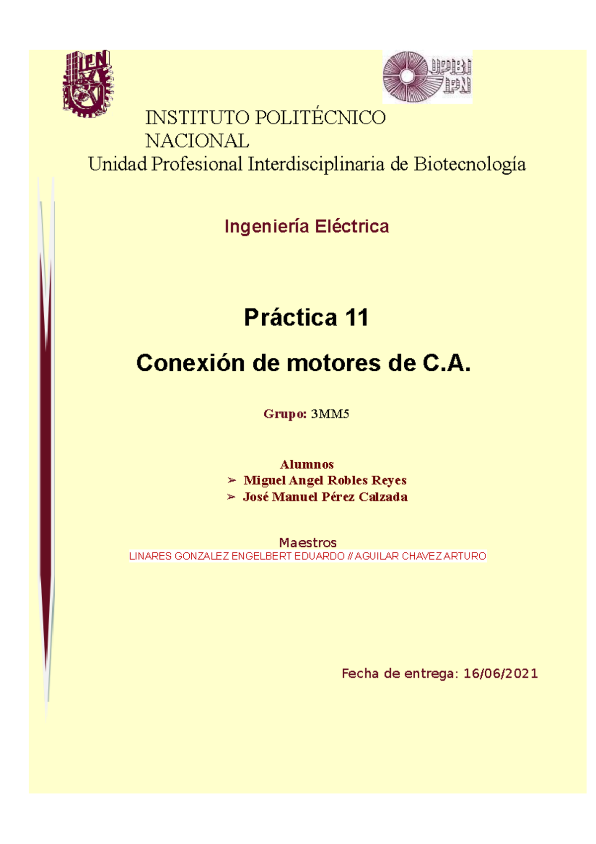 Ing Elc Practica 11 Práctica 8 De Ingenería Eléctrica Del Curso De La