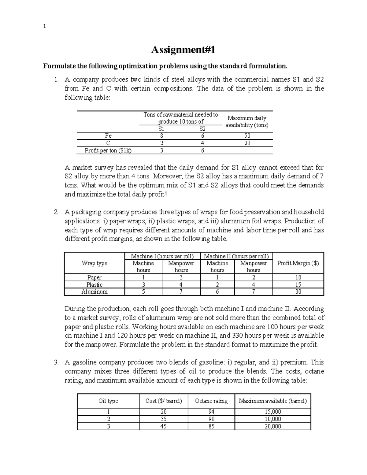 engineering design assignments