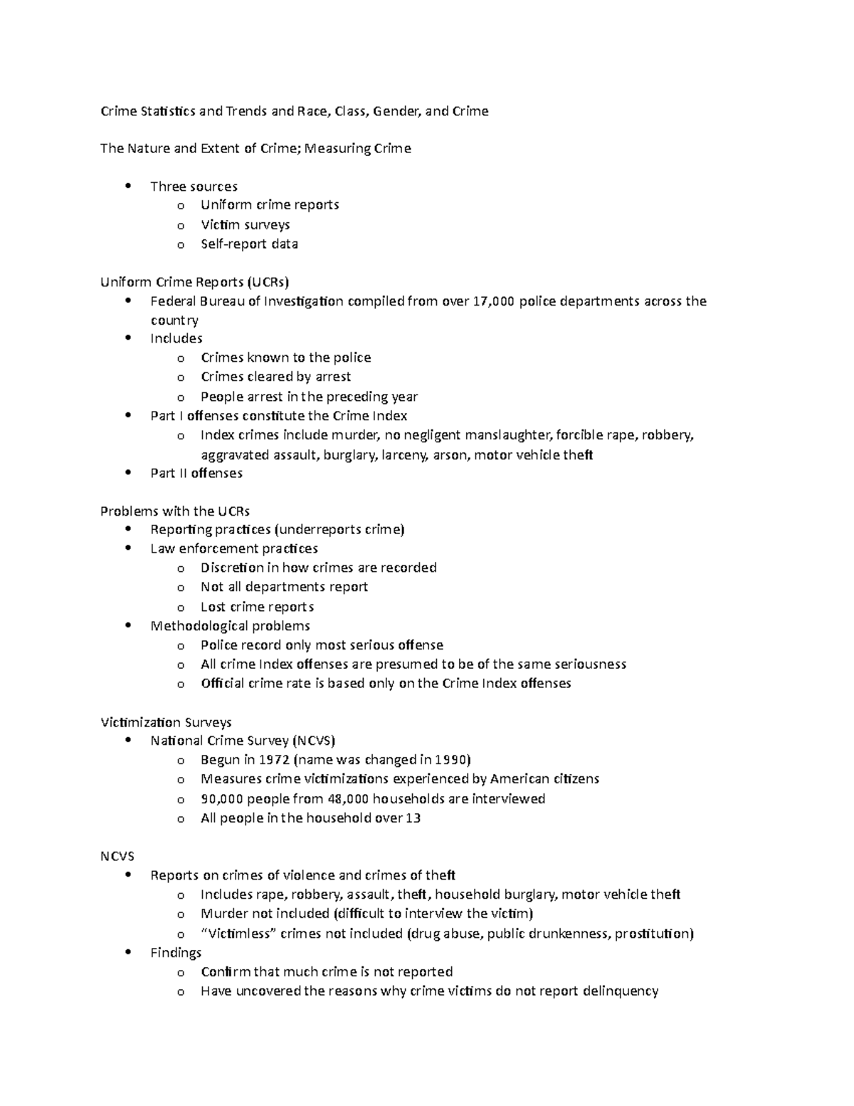 Module 3 Crime Statistics And Trends And Race Class Gender And Crime Crime Statistics And 8765