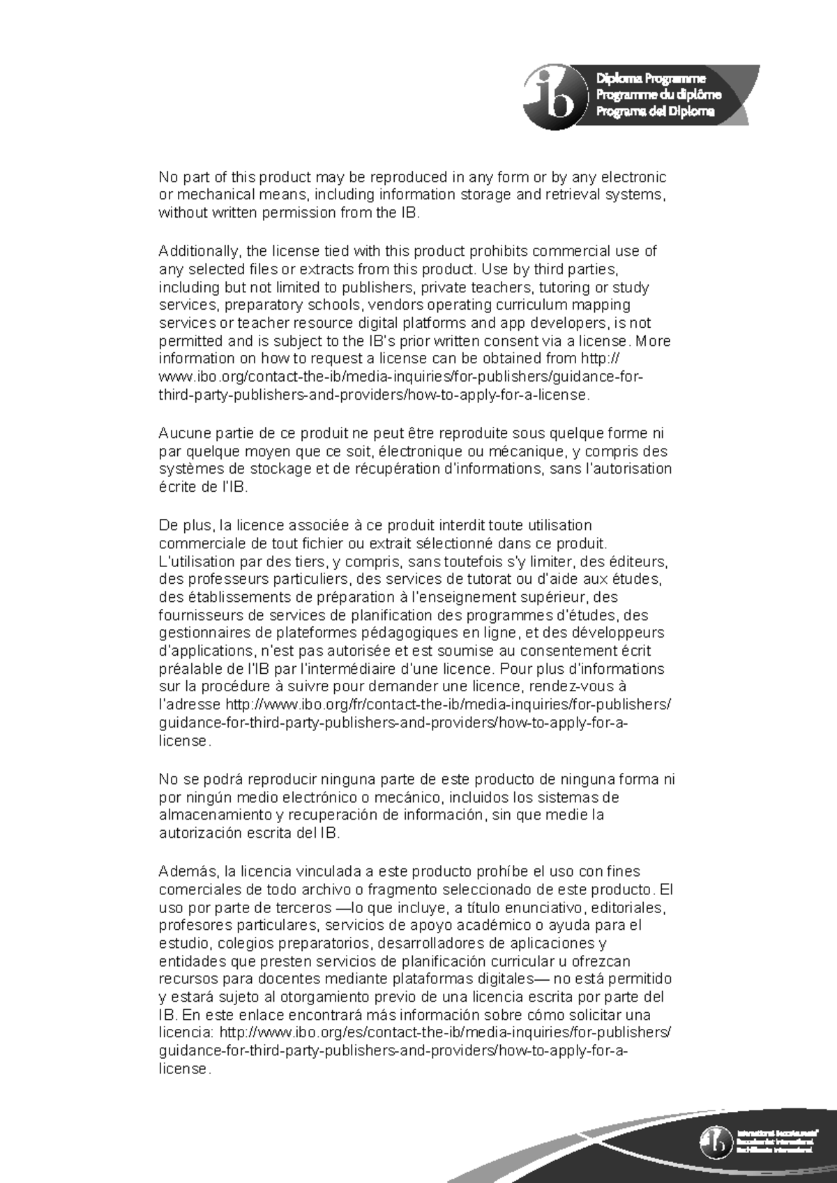 Spanish b paper 1 text booklet hl spanish - No part of this product may ...