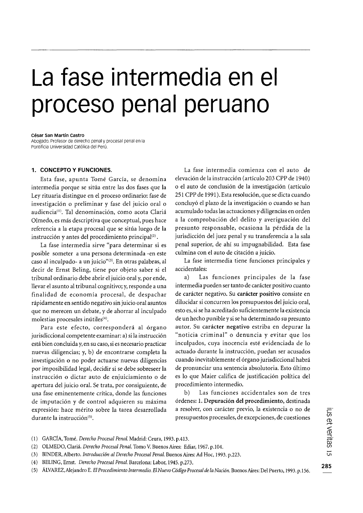 Etapa Intermedia La Fase Intermedia En El Proceso Penal Peruano César San Martín Castro 4704