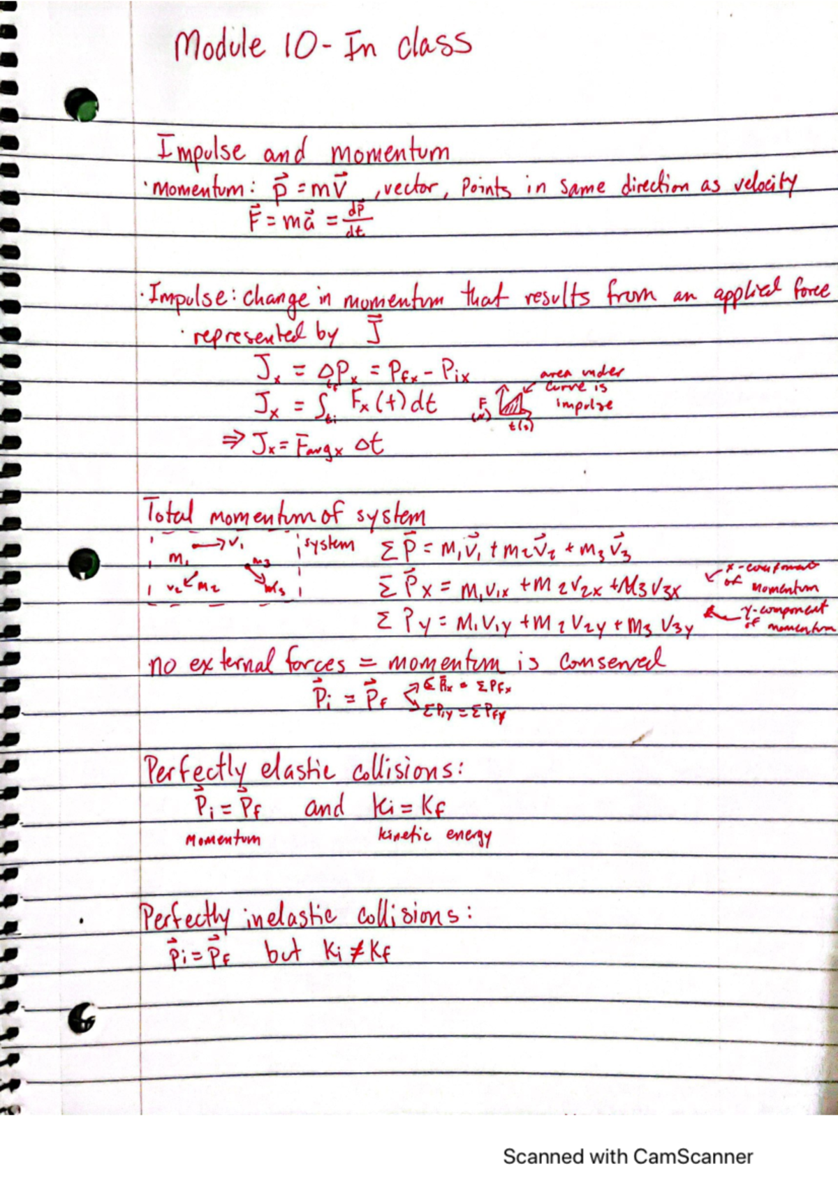 Physics 1 week 12 - Week 12: Impulse, Momentum, elastic collisions ...