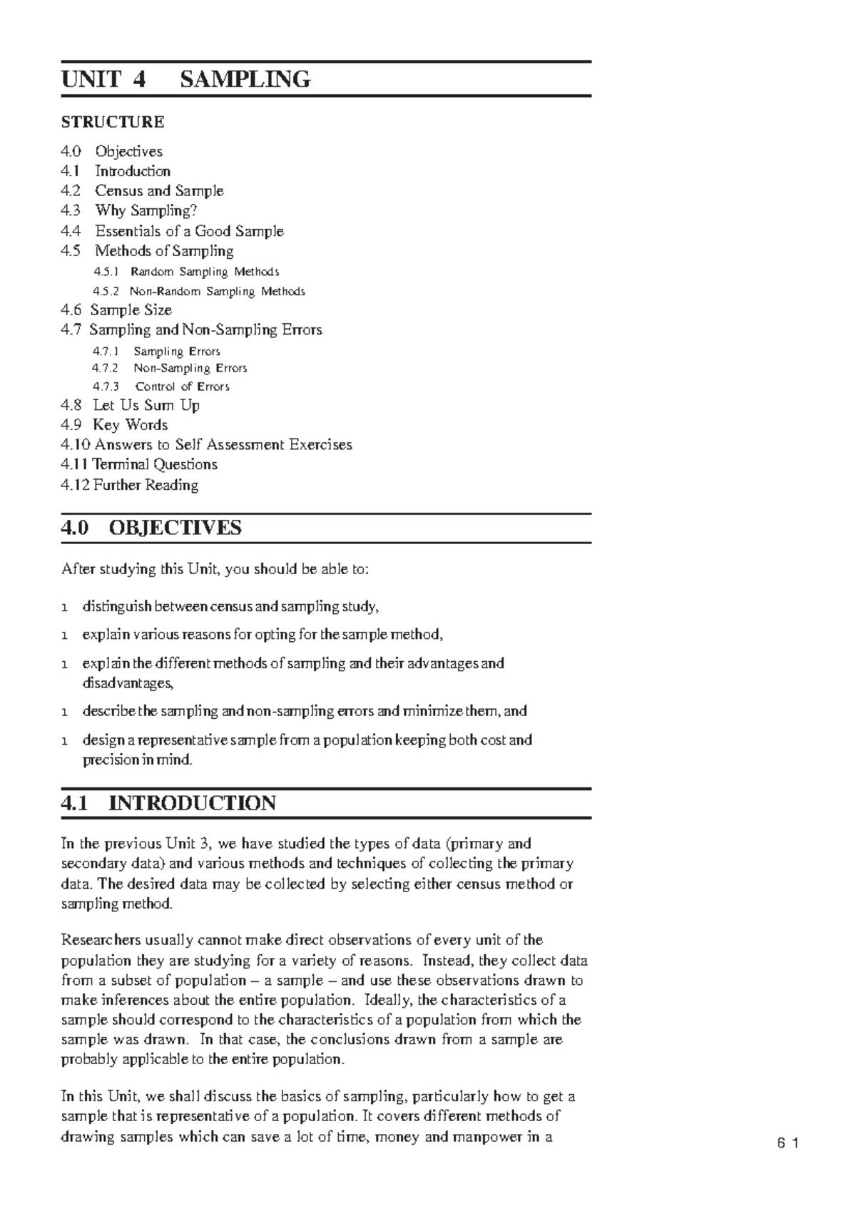 research-methodology-unit-4-sampling-unit-4-sampling-structure-4