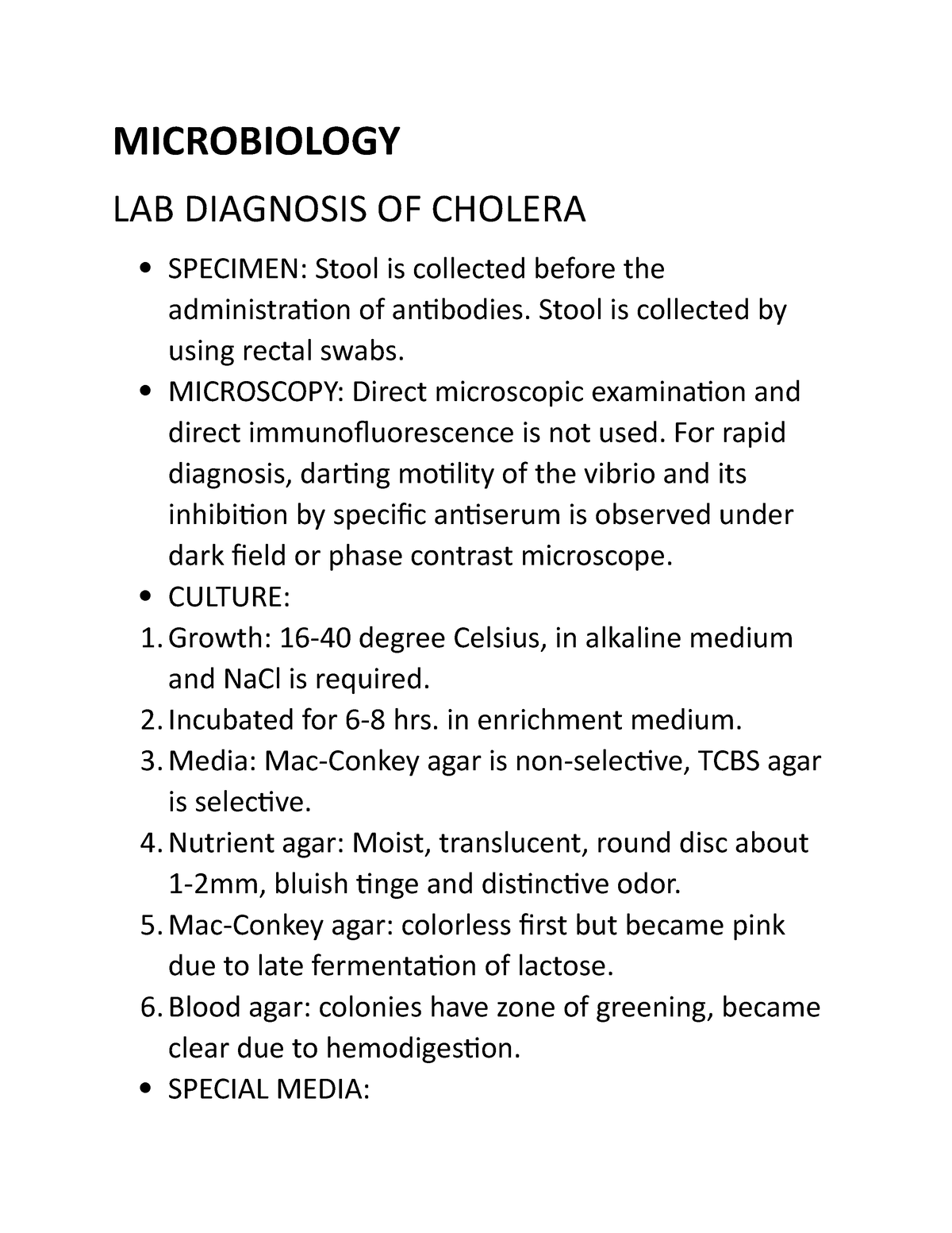 research work on cholera