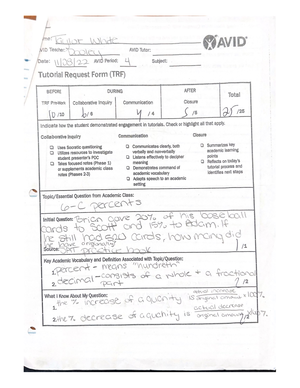 Tutorial Request Form - Studocu
