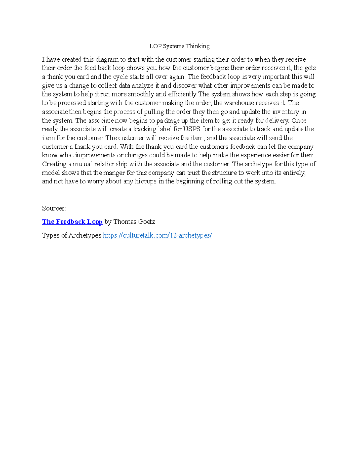 LOP Systems Thinking - How to setup your system and explain in detail ...