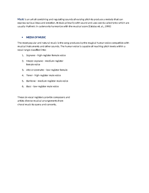 Musical Instruments - ABOUT MUSIC - MUSICAL INSTRUMENTS I. Basic String ...