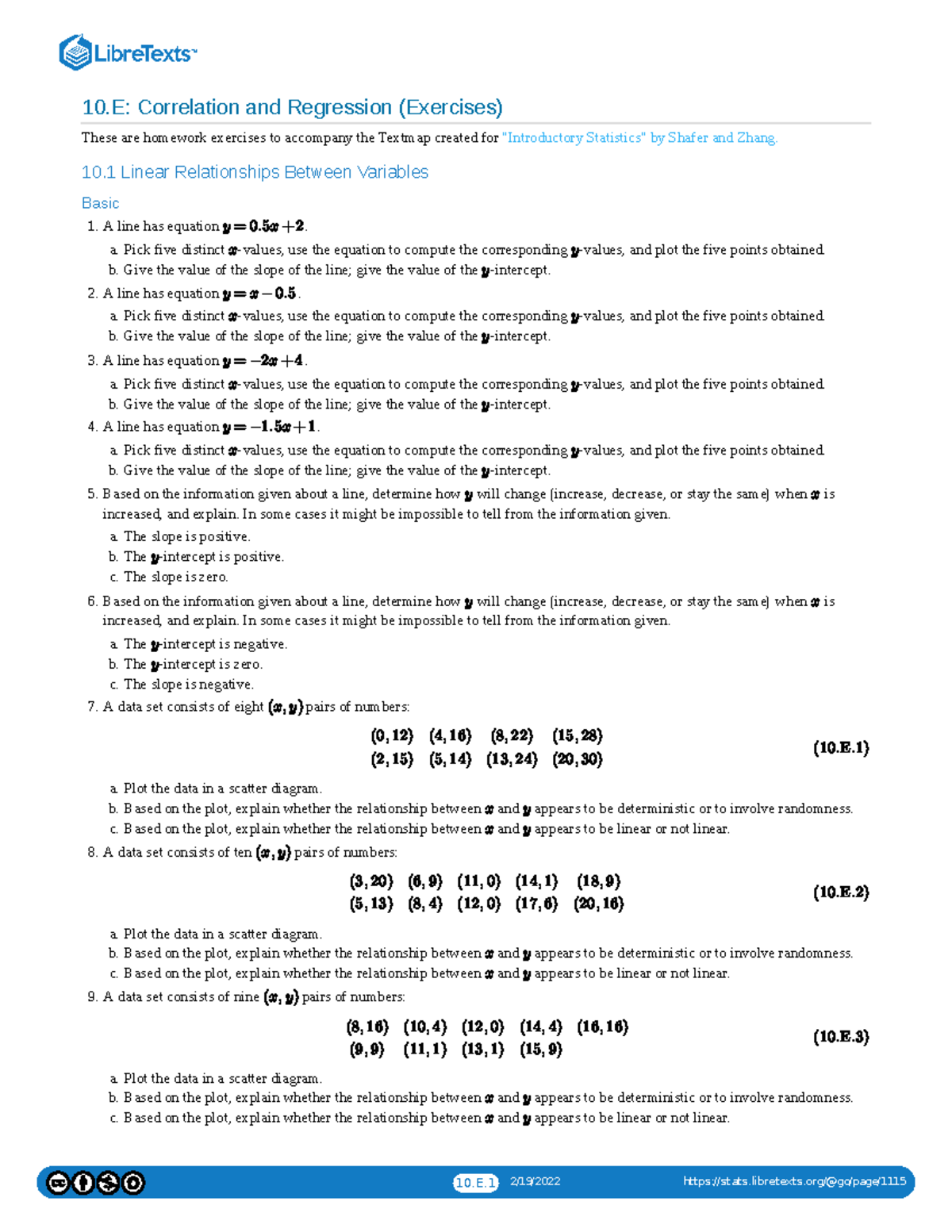 Correlation and regression - 10 Linear Relationships Between Variables ...