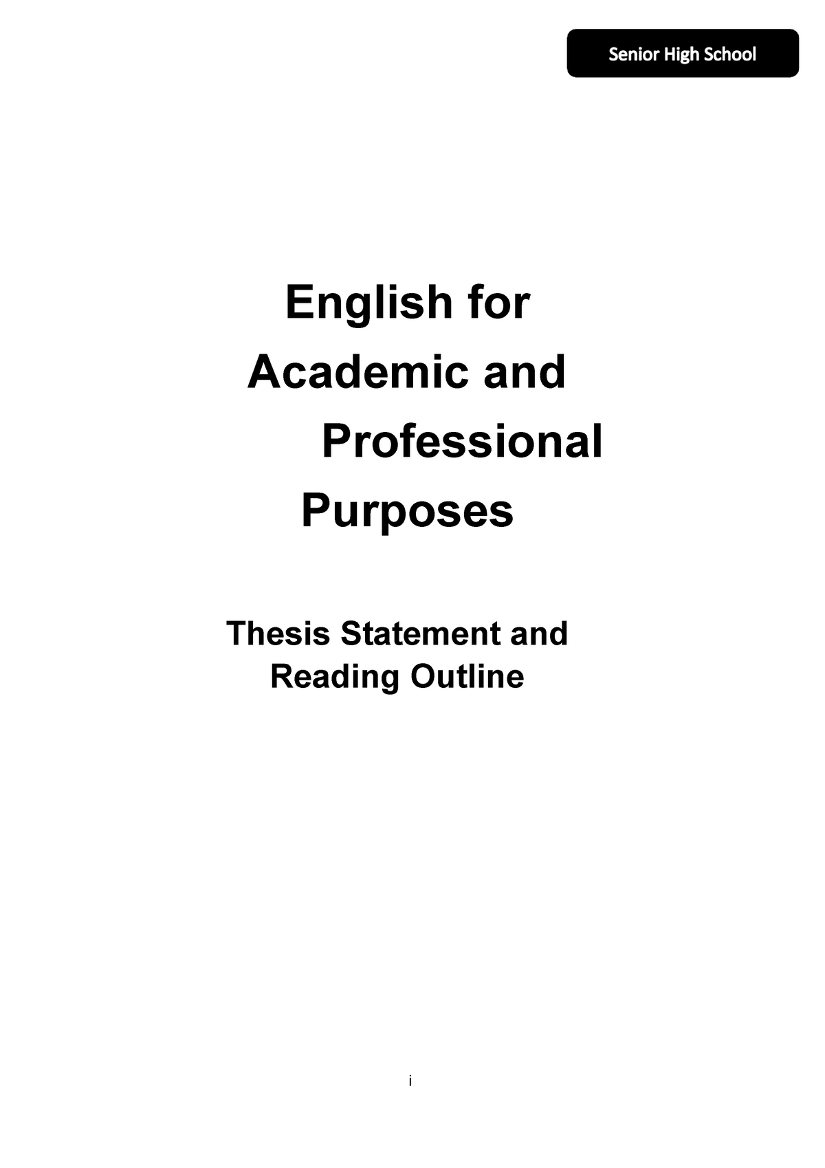 what is thesis statement in eapp