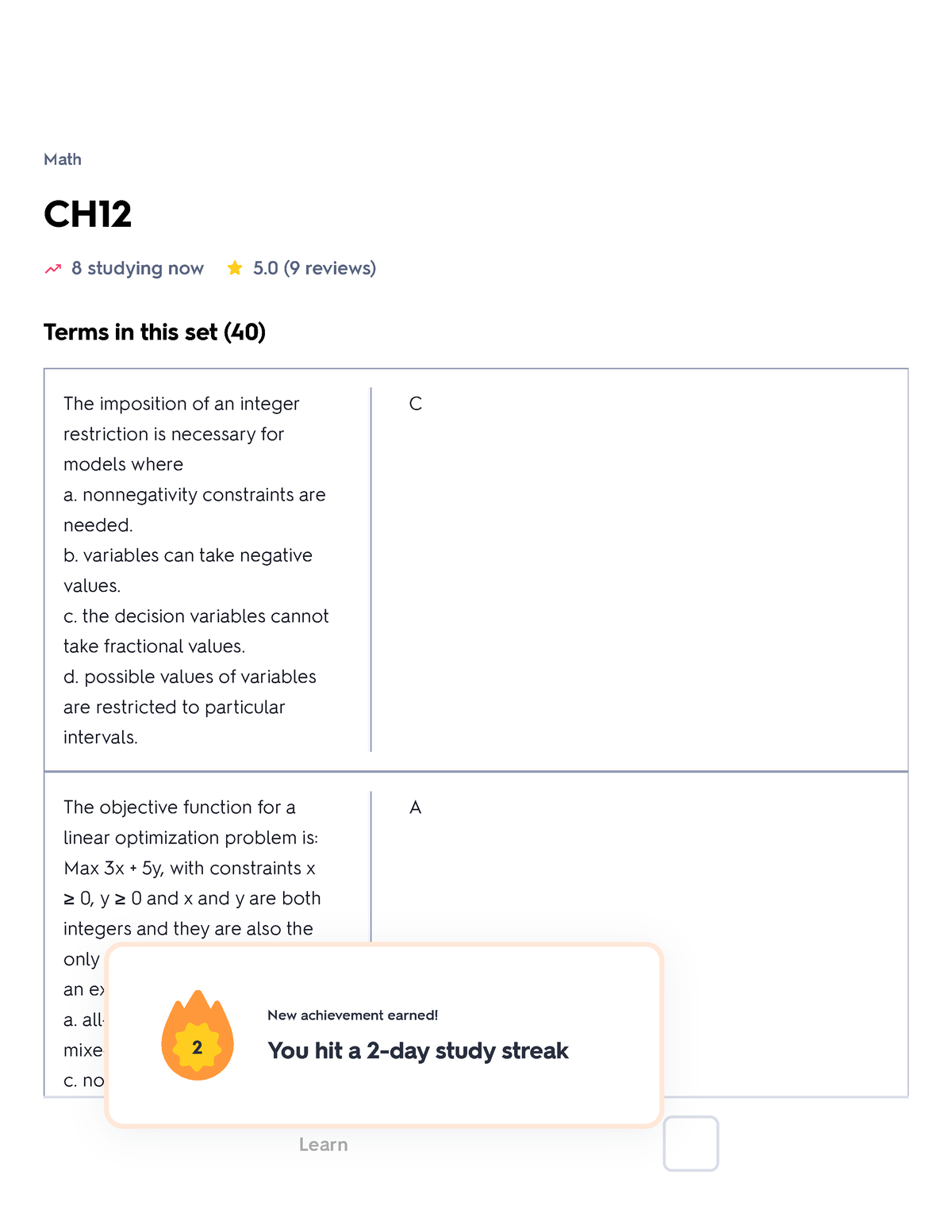 CH12 Flashcards Quizlet - CH 8 Studying Now 5 (9 Reviews) Math Terms In ...