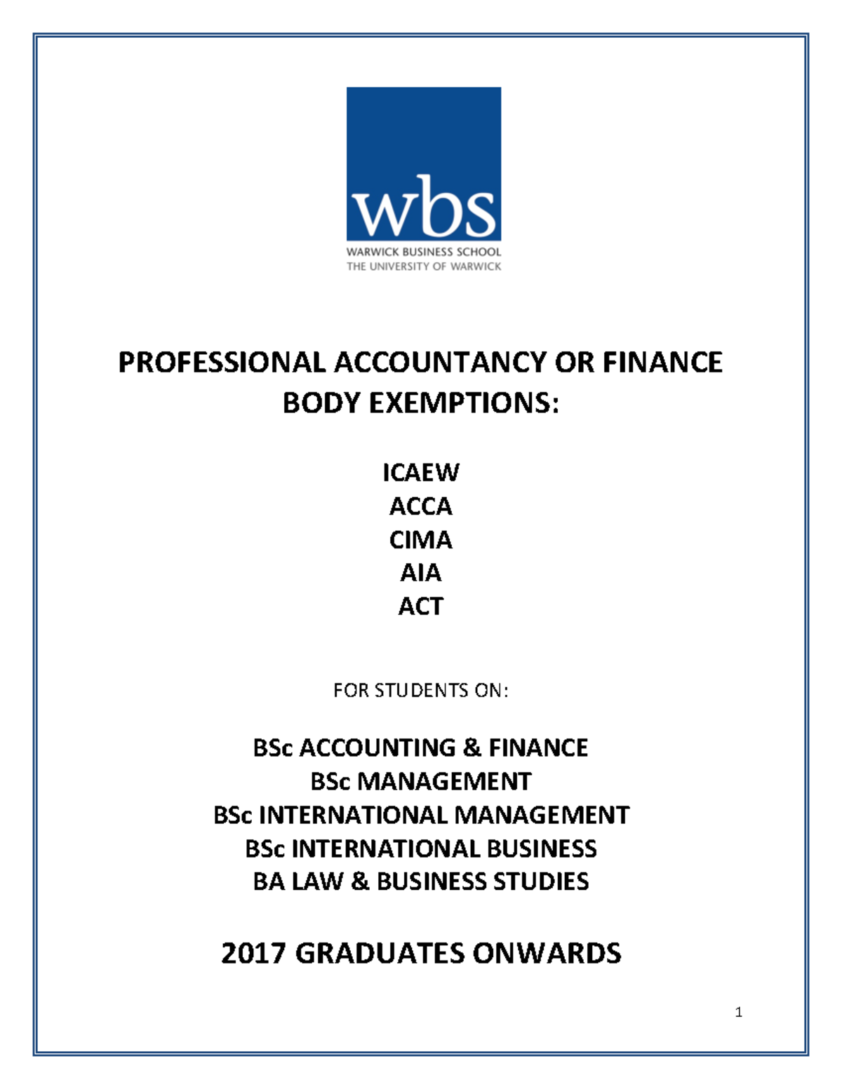 Professional accountancy body exemptions - advice and 2016-17 ICAEW ...