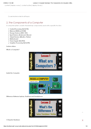 Lecture 2 Computer Organization and Architecture Computer Organization ...