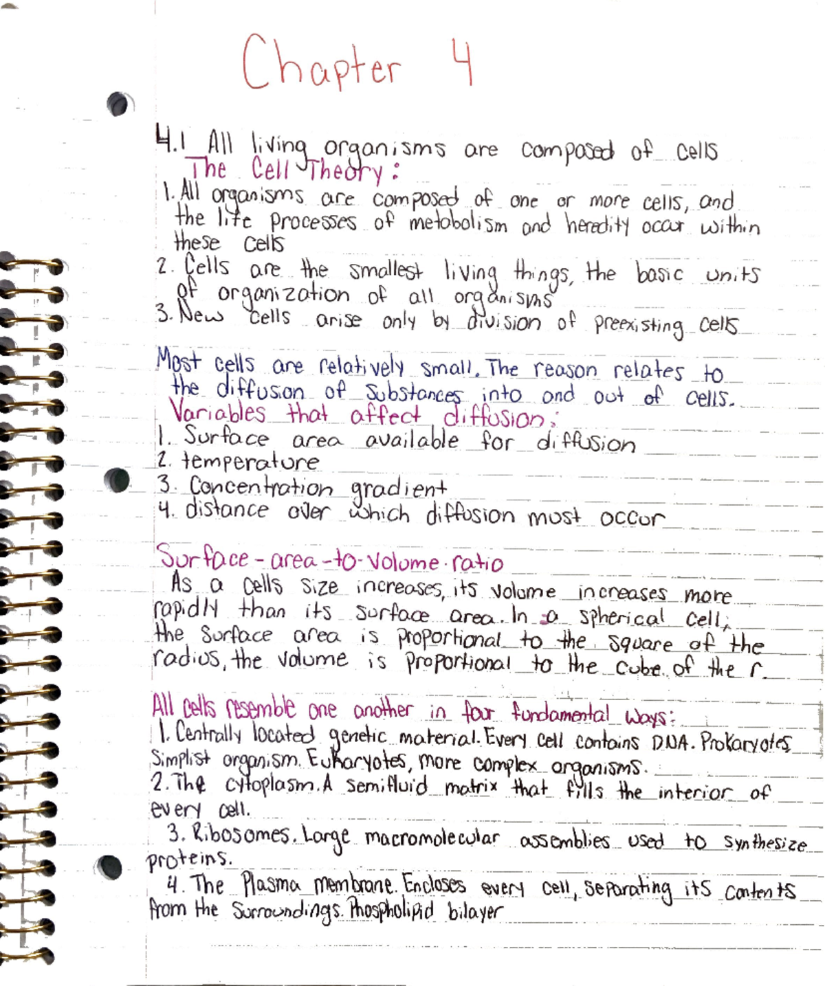 Chapter 4 - OU Biology 1013 - Chapter 4 4 All living organisms are ...