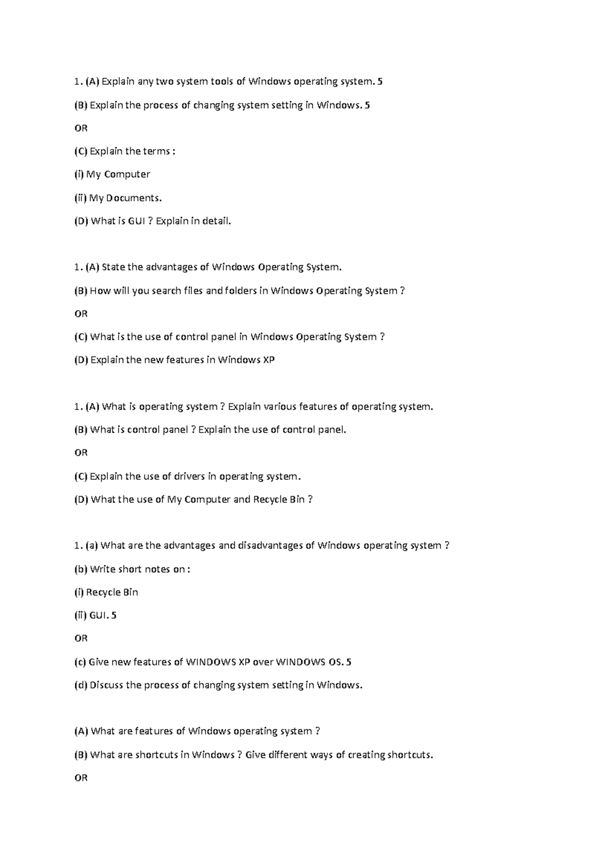 Office automation - (A) Explain any two system tools of Windows ...