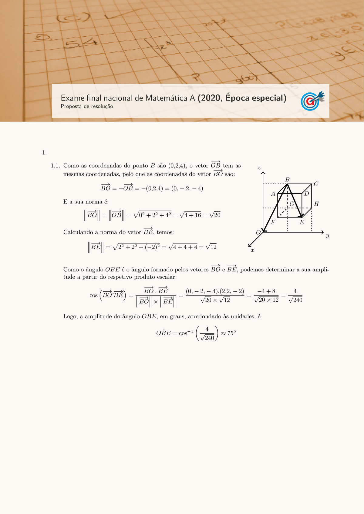 20 Esp R Shshdhdh Exame Final Nacional De Matem ́atica A 2020 ́epoca Especial Proposta De 2709