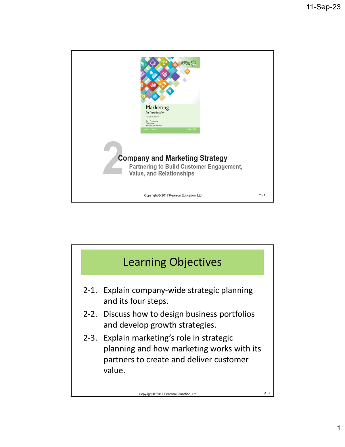 MKT Chapter 2 - Không Có - Copyright © 2017 Pearson Education, Ltd. 2 ...