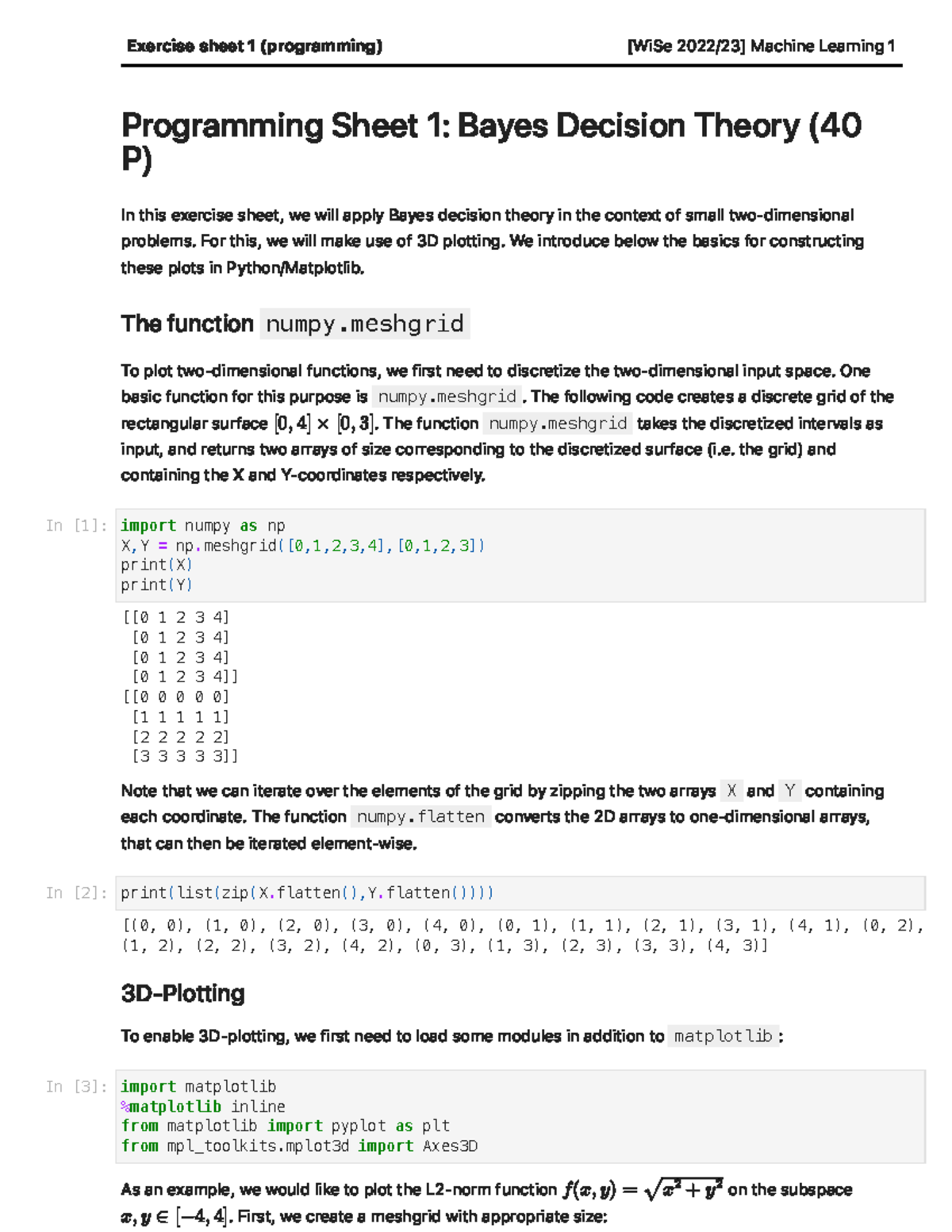 Sheet 01-programming - aufgabe - Exercise sheet 1 (programming) [WiSe ...