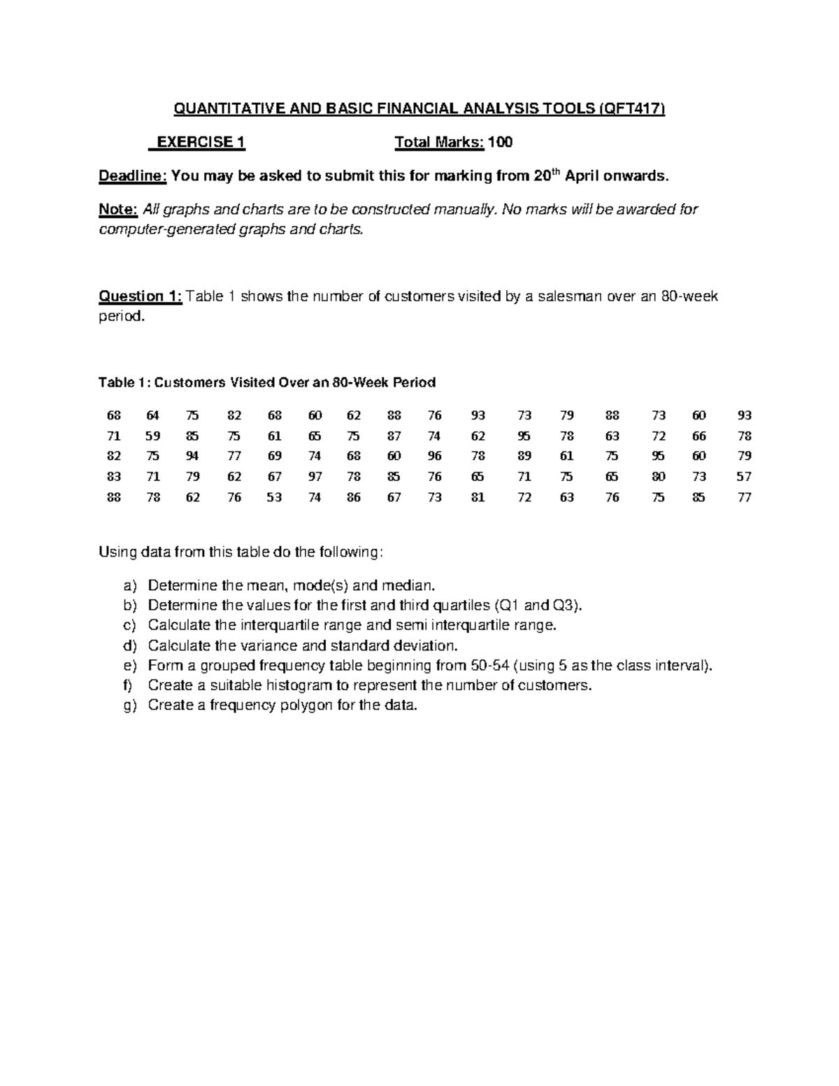 BASIC MATHEMATHICAL CALCULATIONS - QUANTITATIVE AND BASIC FINANCIAL ...