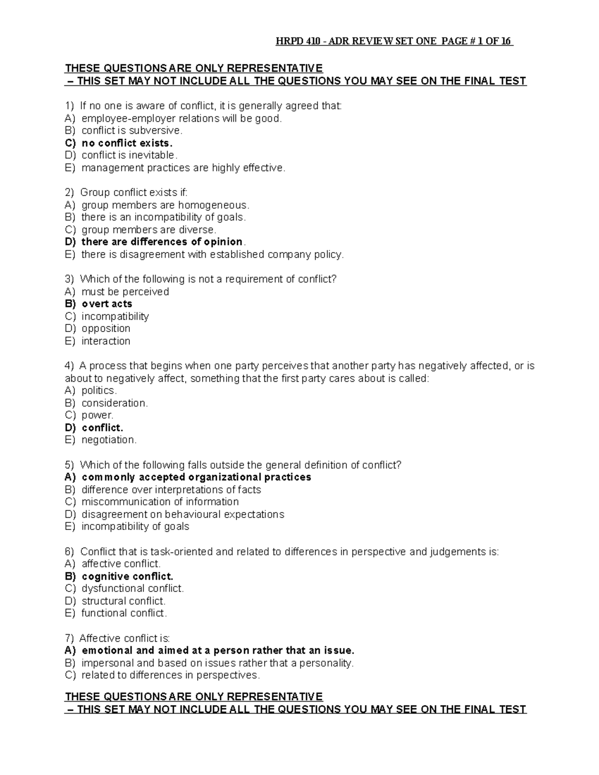 istat test answers