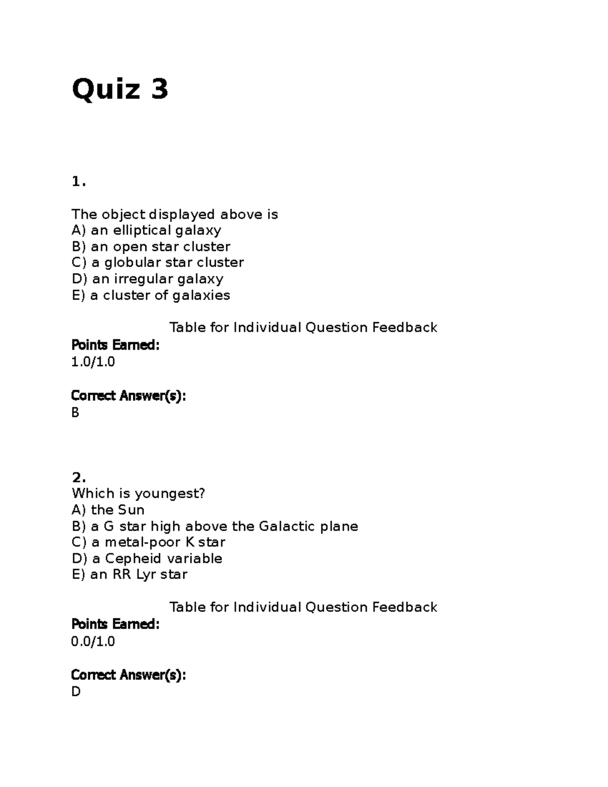Stars, Galaxies, and The Universe - Lecture notes - Astro 6 - Quiz 3 1 ...