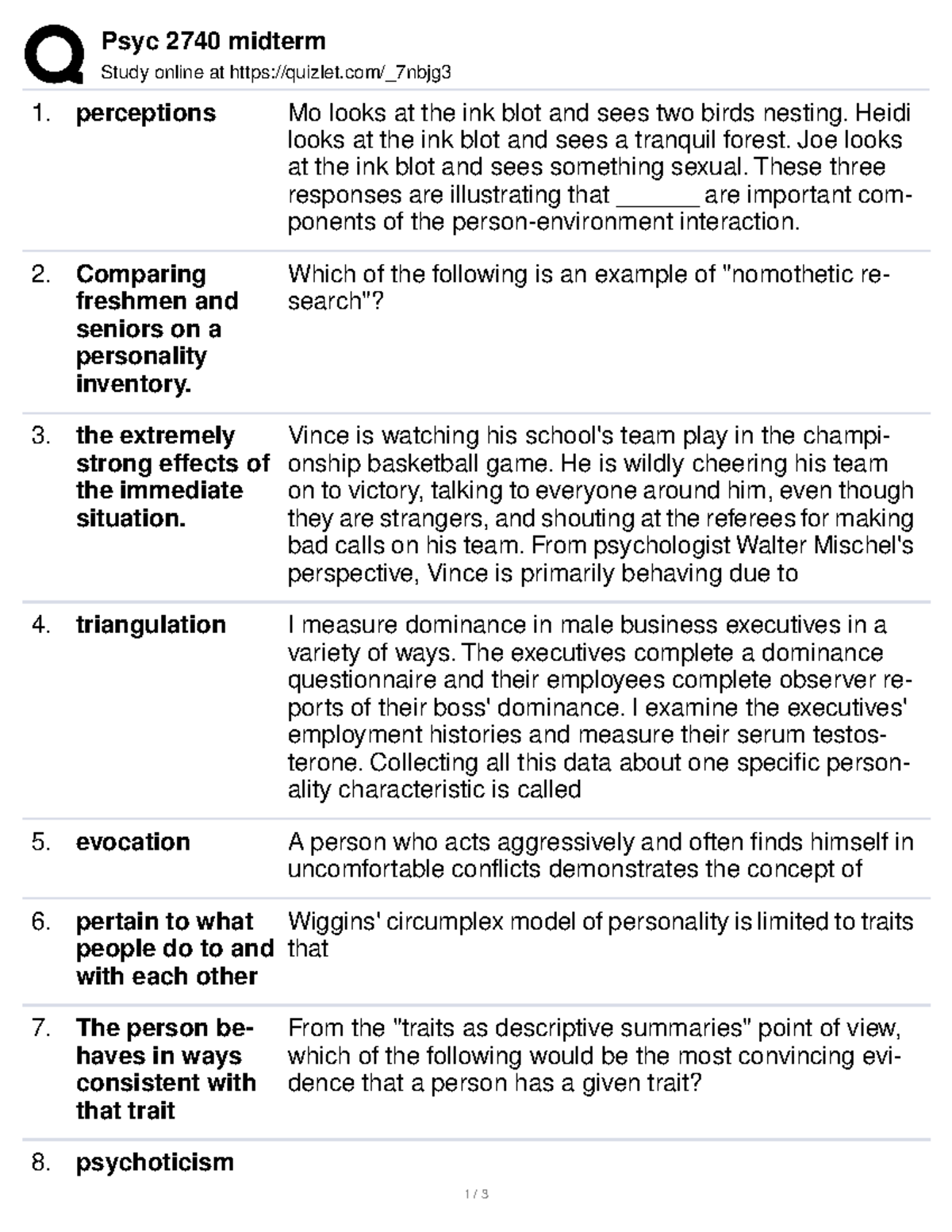 MidTerm Terms Psyc 2740 midterm Study online at quizlet/_7nbjg