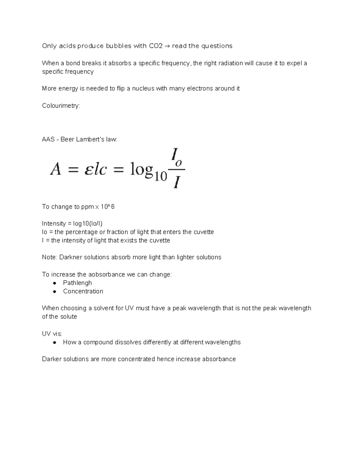 Module 8 - AAS - Notes about atomic absorption spectroscopy - Only ...