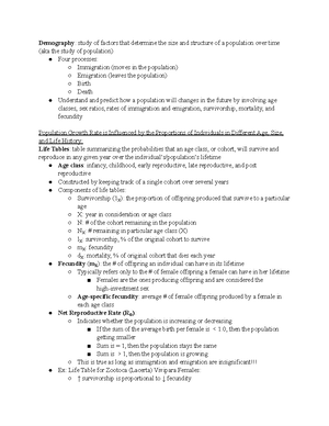 Notes - Population Grows Rapidly Under Ideal Conditions (unlimited ...