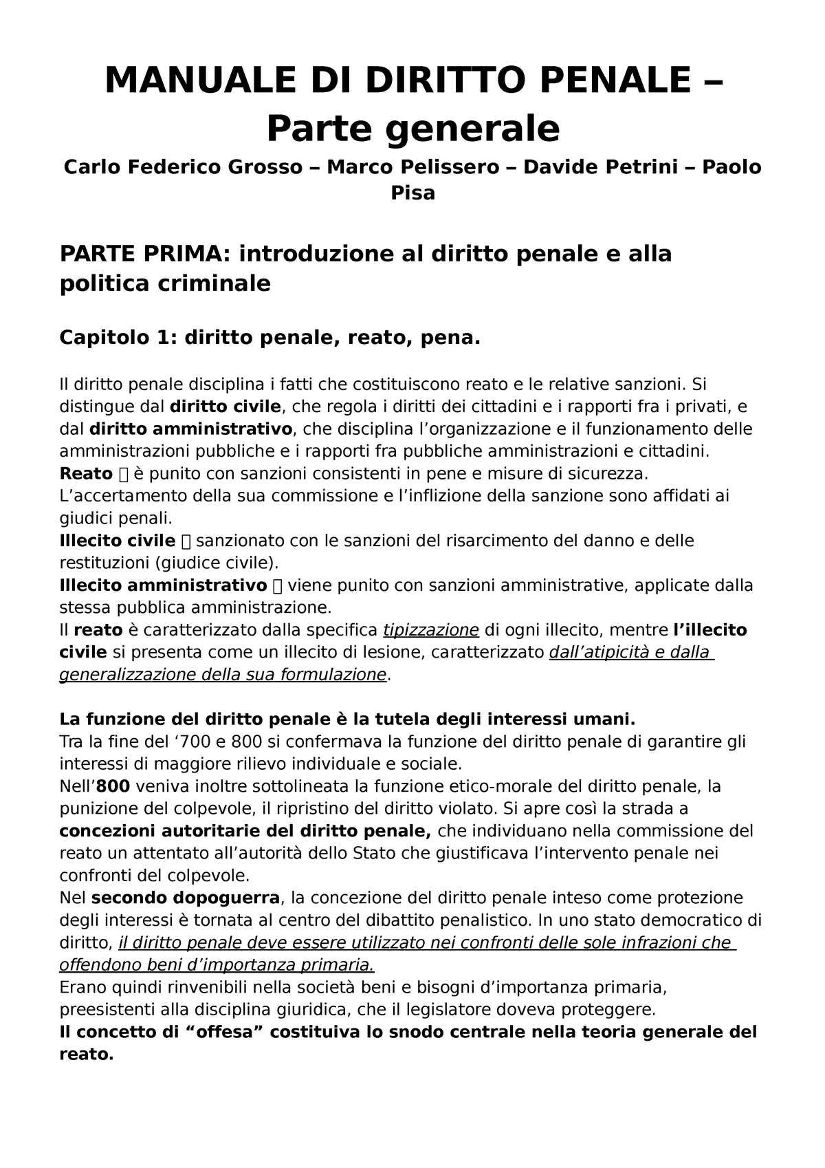 Cap XIII - APPUNTI - Diritto Penale - Studocu