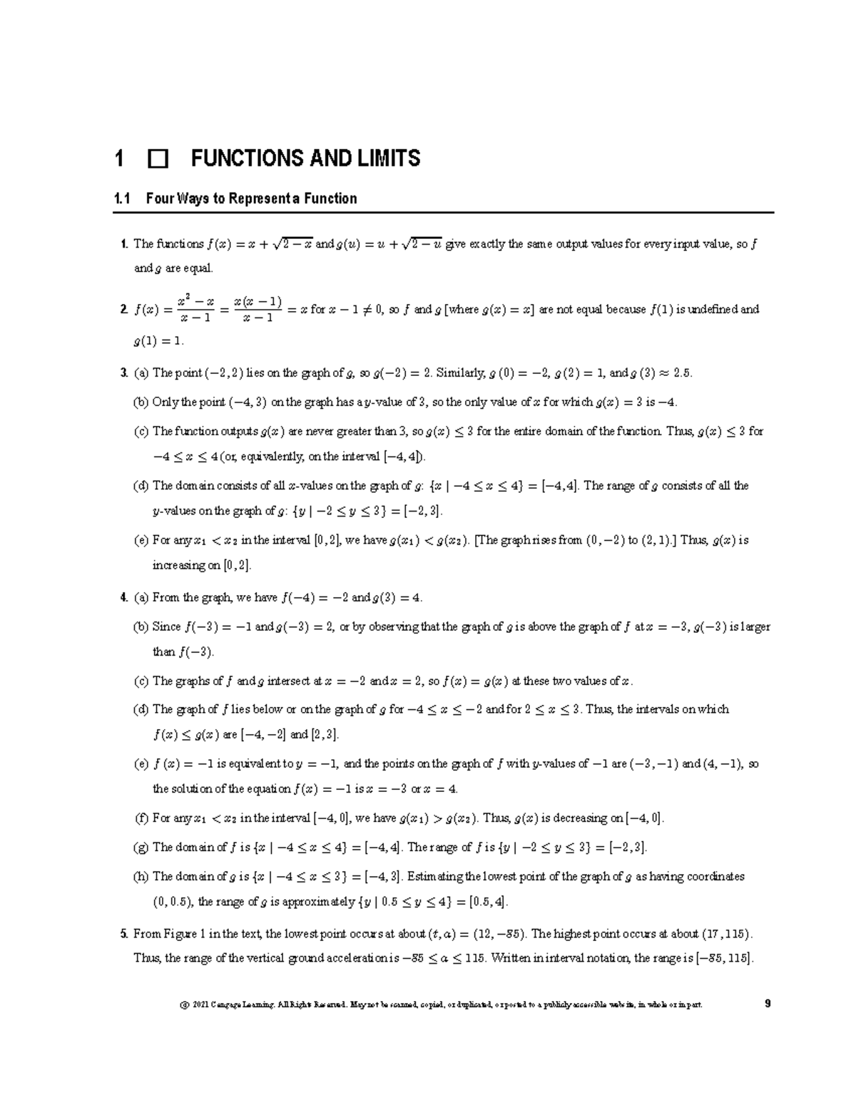 Ch1 Functions and Limits - 1 FUNCTIONS AND LIMITS 1 Four Ways to ...