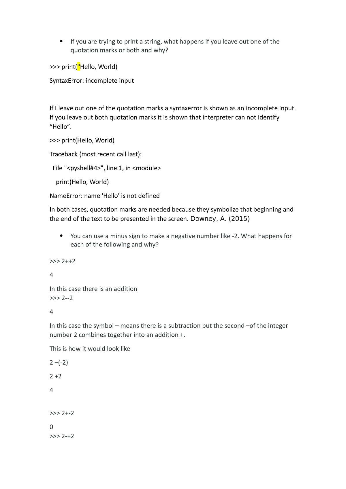 Learning Journal Unit 1 - CS 1101 - UoPeople - Studocu