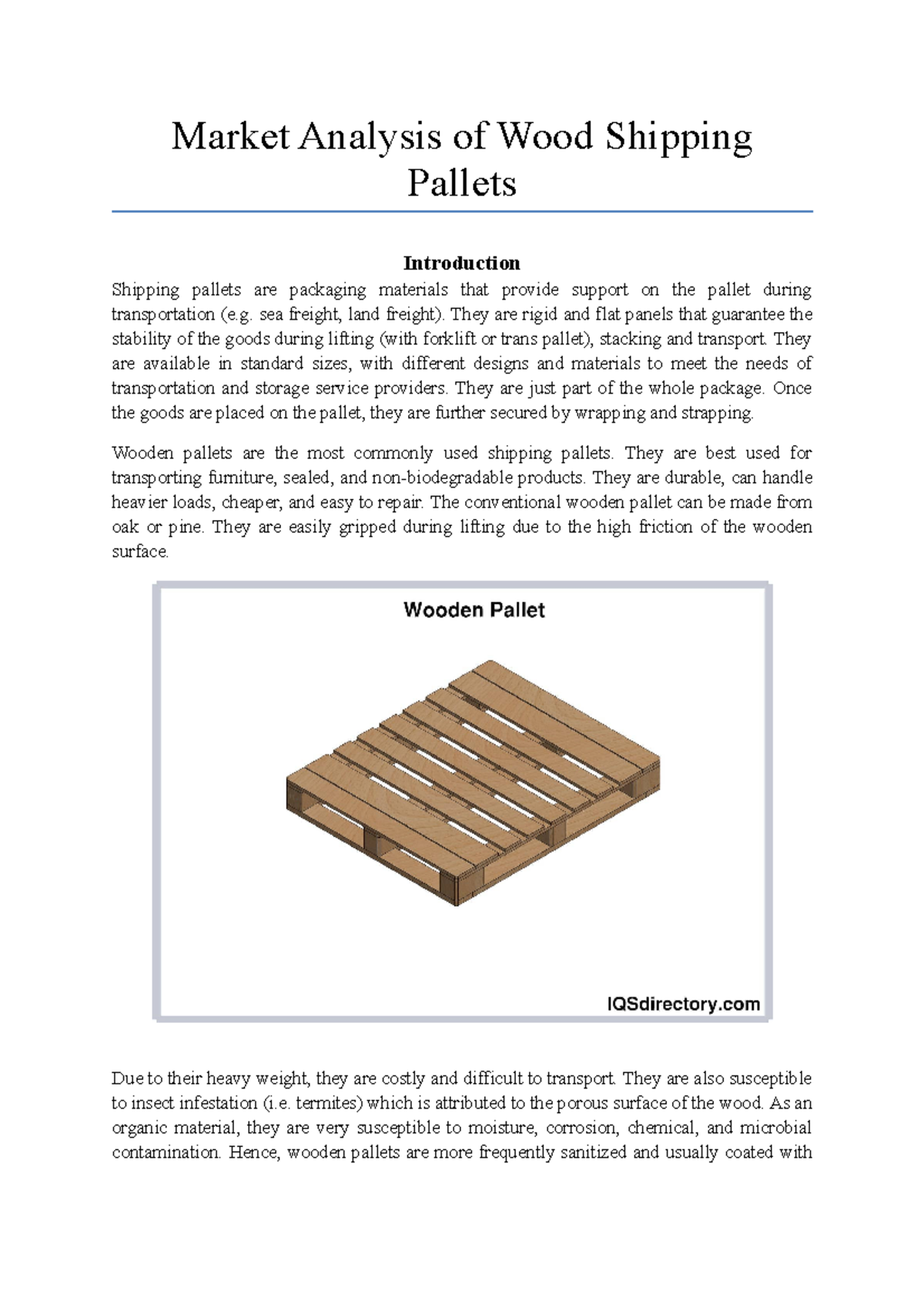 Market+Analysis+of+Wood+Shipping+Pallets - Market Analysis of Wood ...