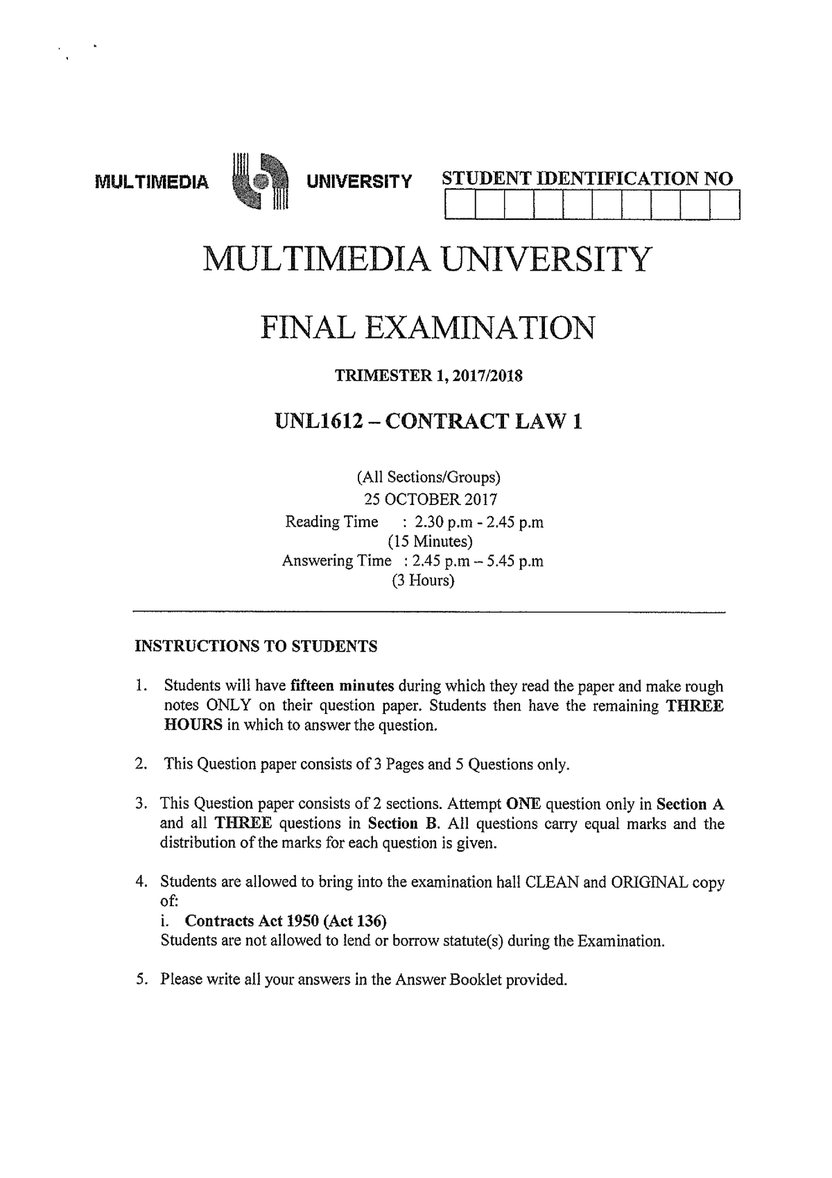 exam-15-october-2017-questions-university-student-identification-no
