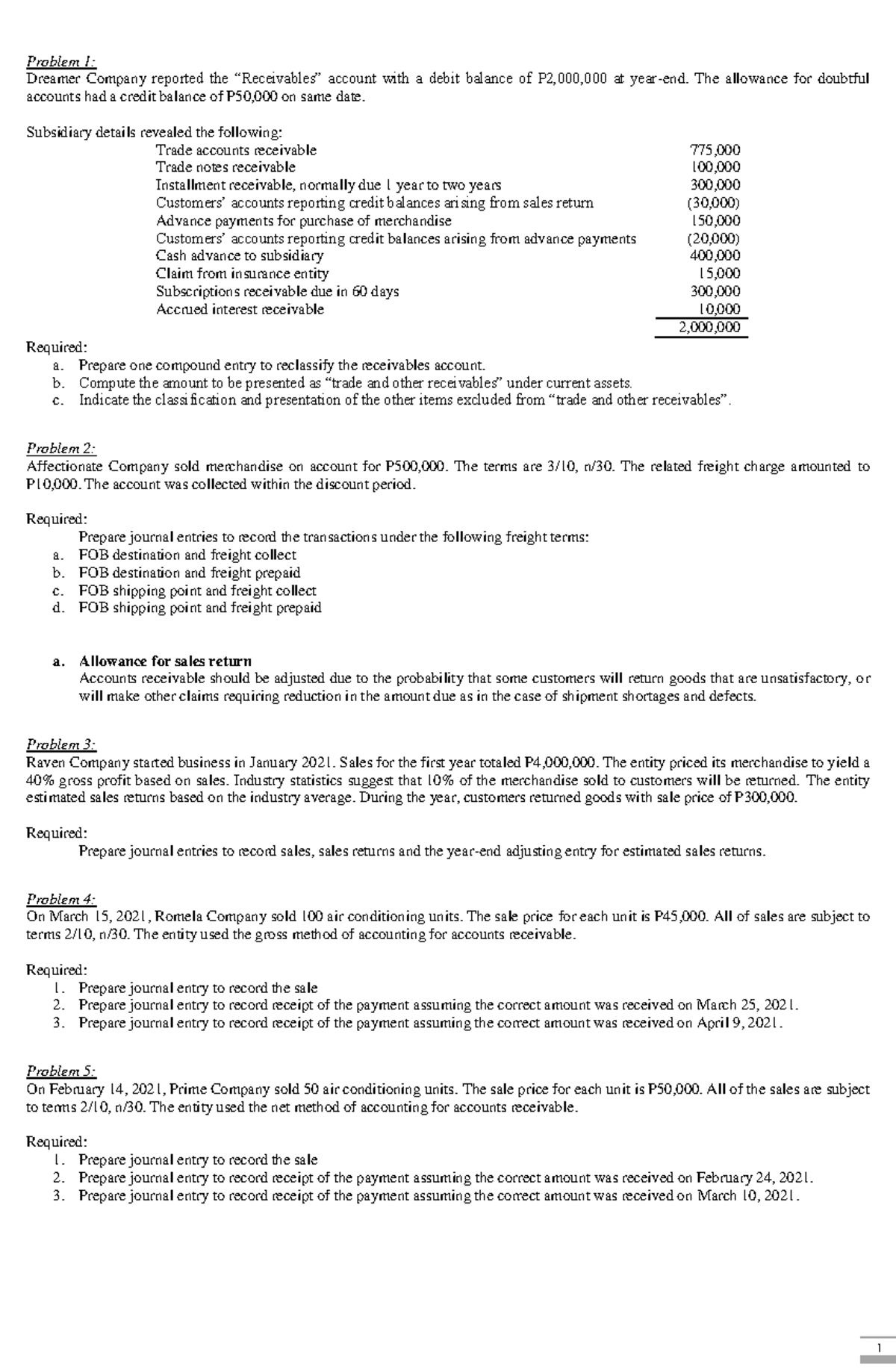 intacc-prob-1-8-problem-1-dreamer-company-reported-the-receivables