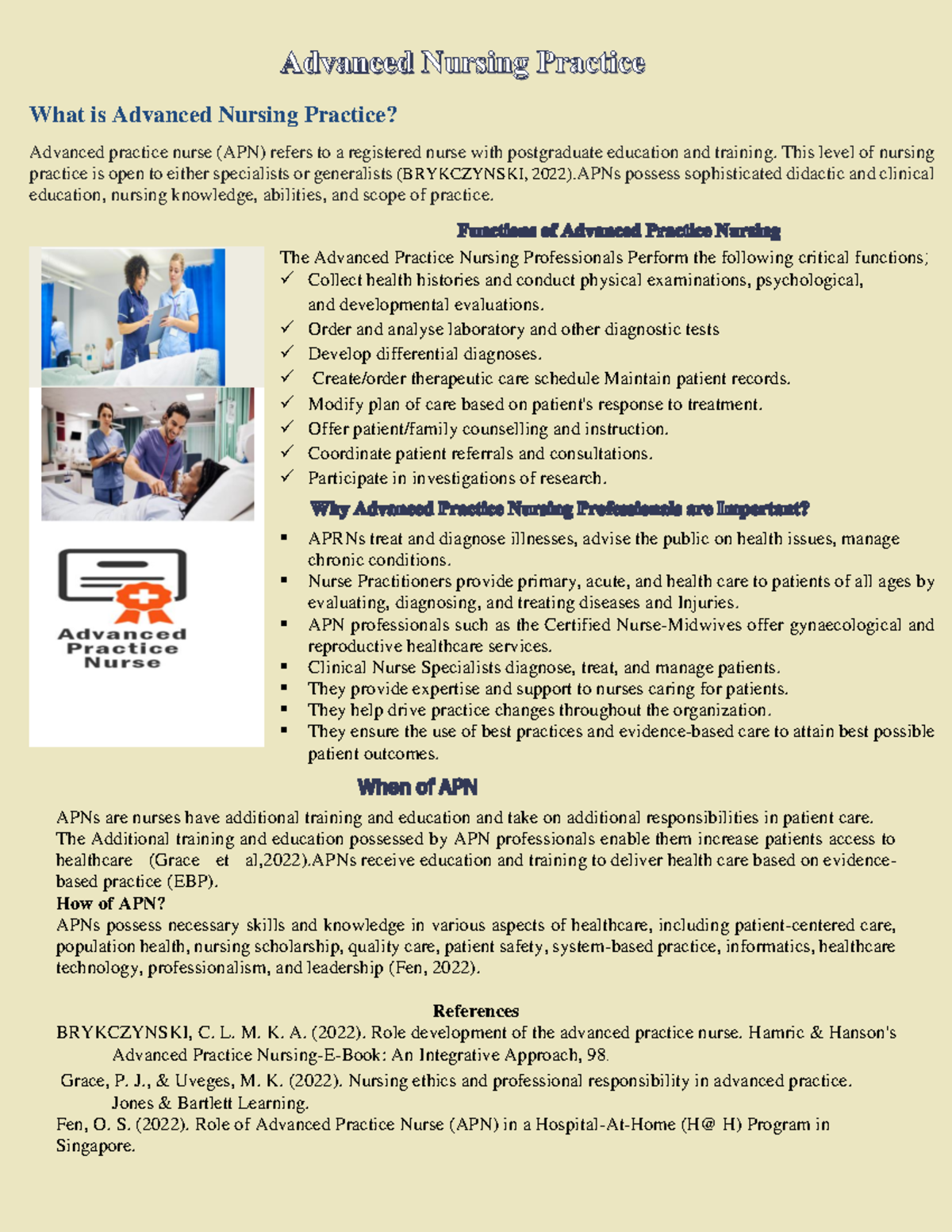Infographic Advance Nurse Practice - Business Research Methods - Studocu