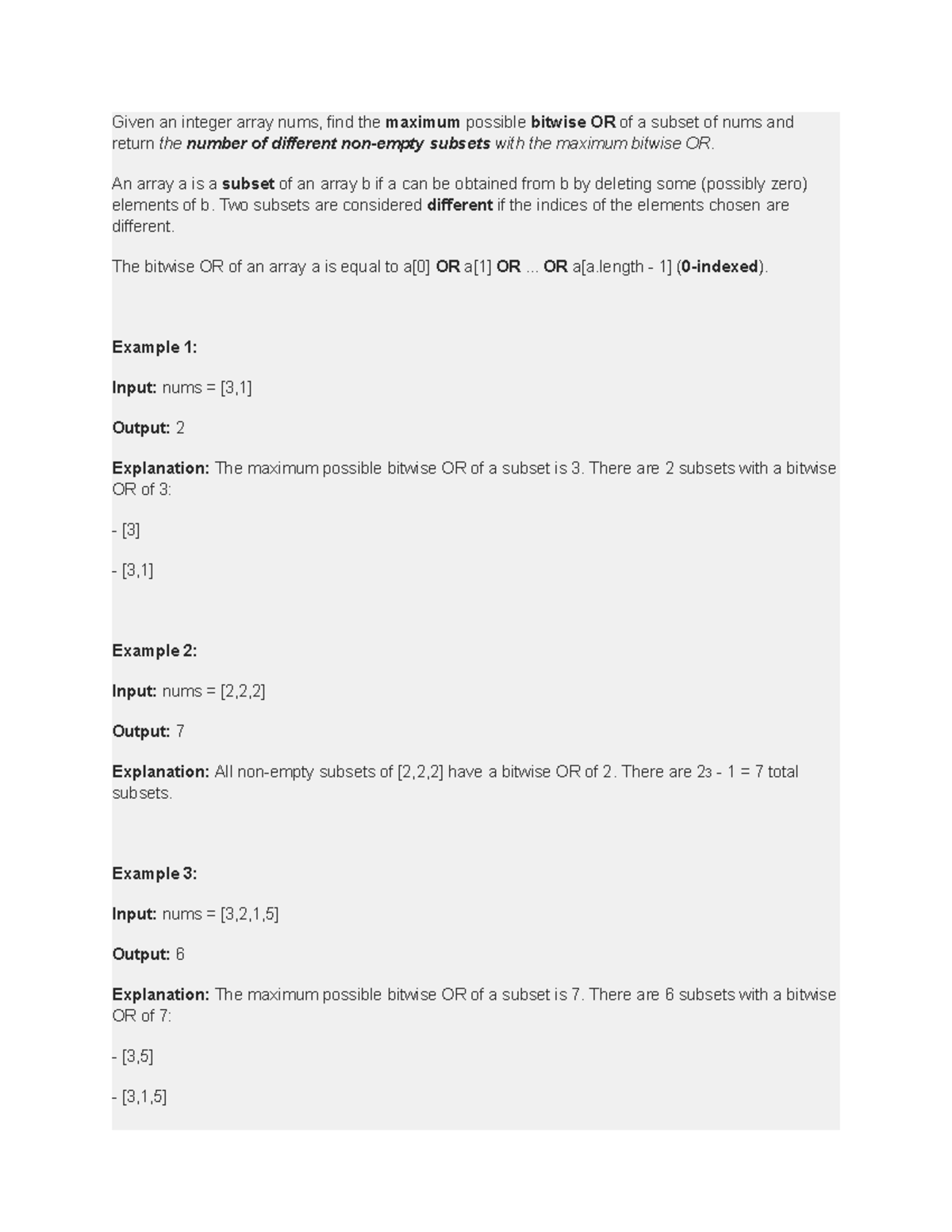 Ejemplo Enunciado LeetCode - Given an integer array nums, find the ...