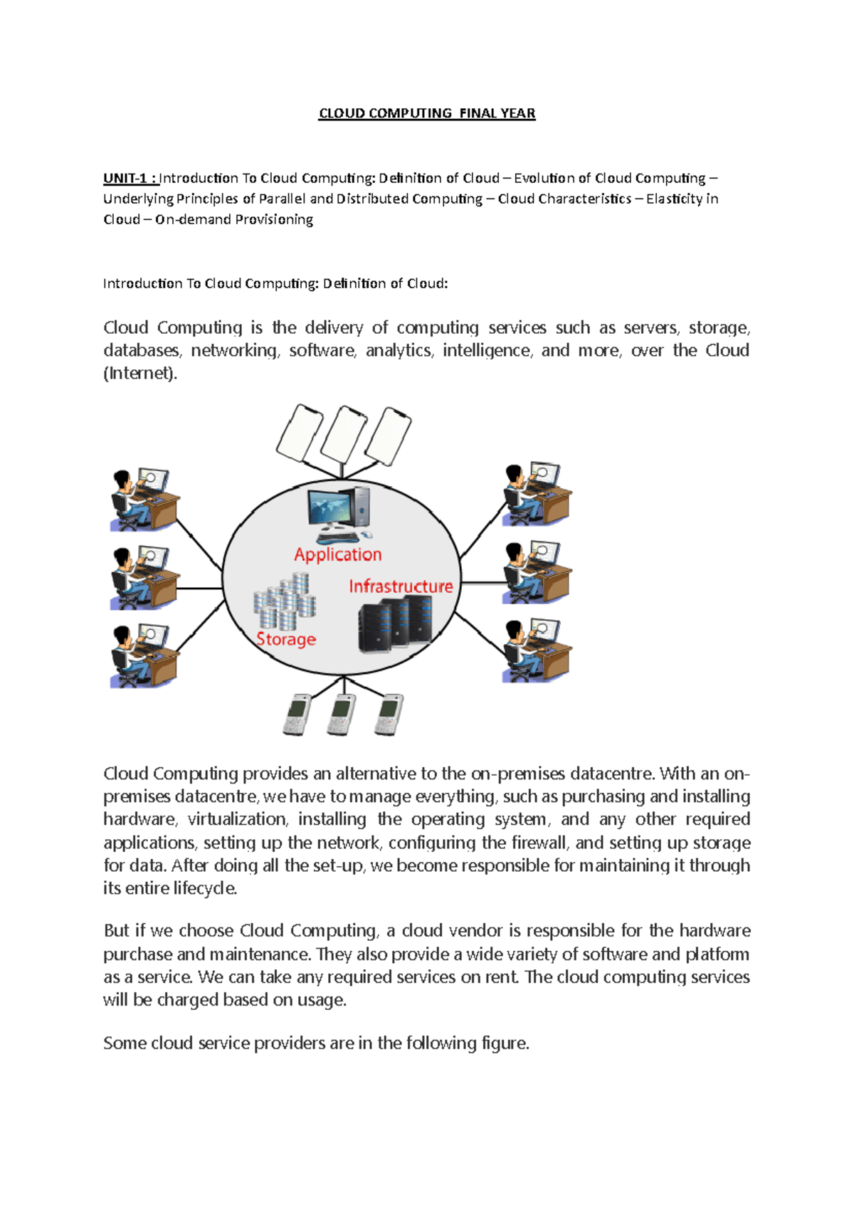 1- Cloud Computing Final YEAR- Notes UNIT-1 - CLOUD COMPUTING FINAL ...