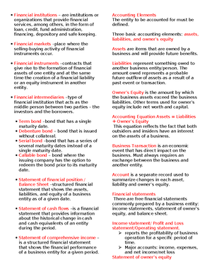 Finance- Reviewer - review well - Finance Reviewer By: Christine ...