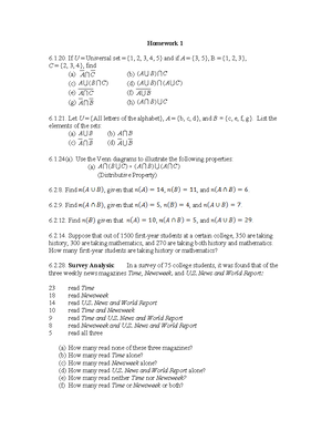 Math 132 - Finite Mathematics Homeworks - ~ '- (x J -=- 6. :; ')( '- t ...