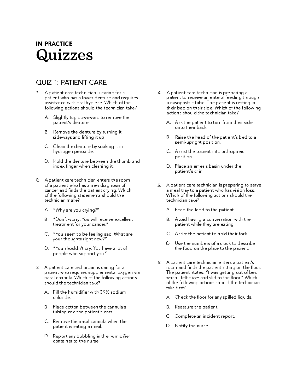 CPCT - Study Quizzes - Great tool to specifically pass your performance ...