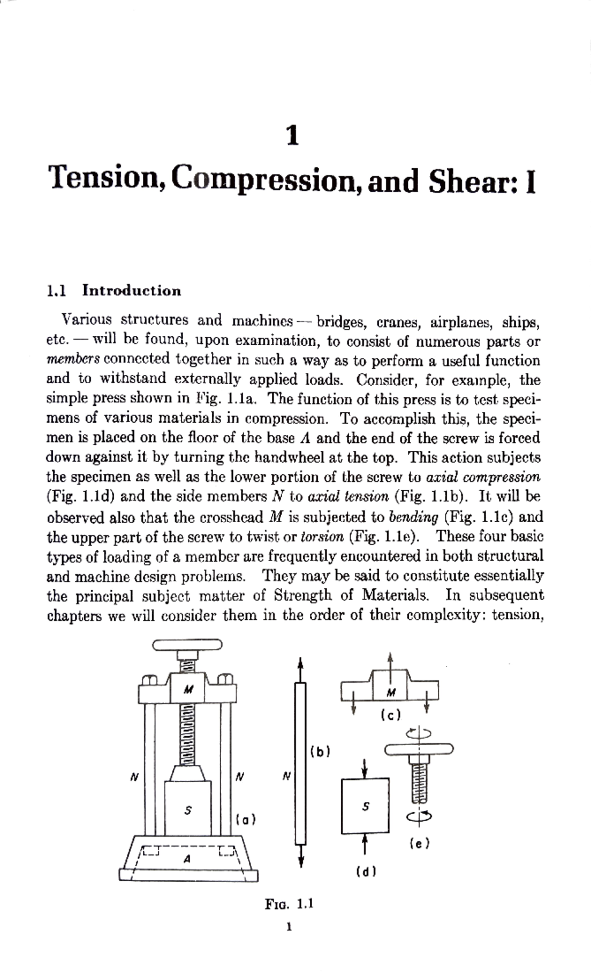 Elements of strength of materials Timoshenko ( 1st chapter