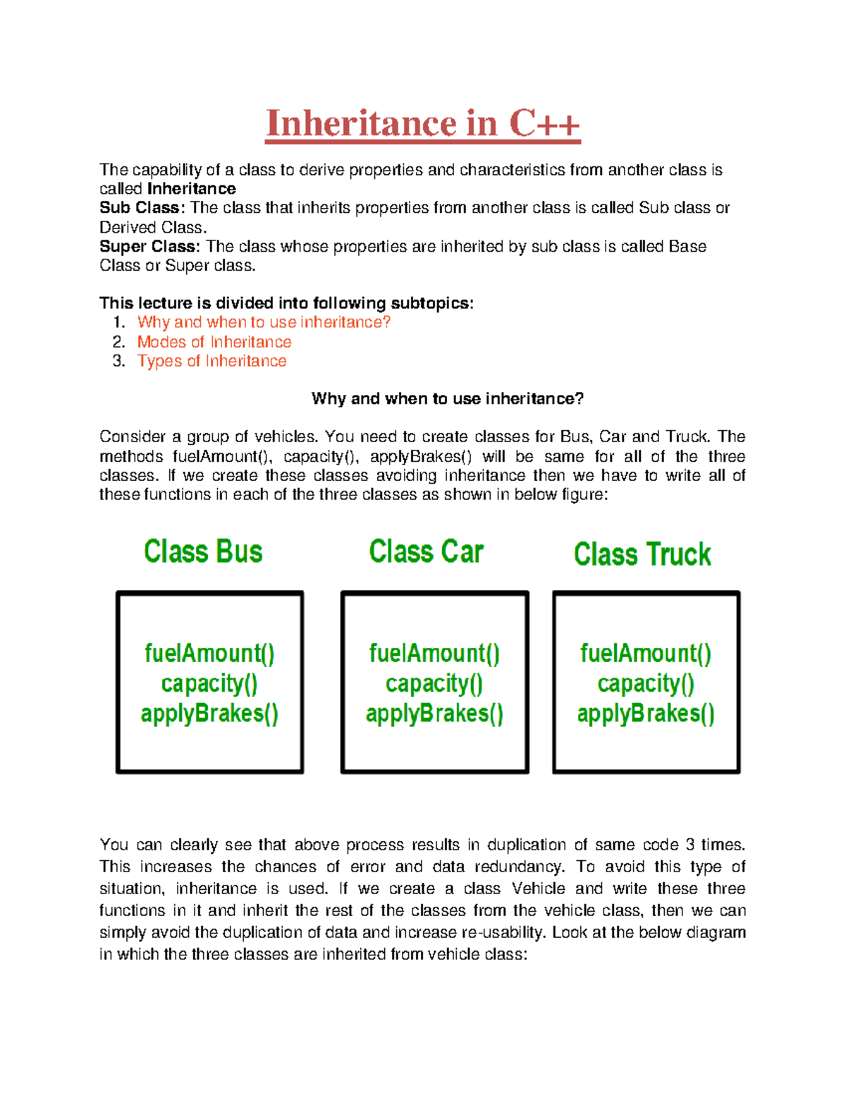 Inheritance and Polymorphism - Inheritance in C++ The capability of a ...