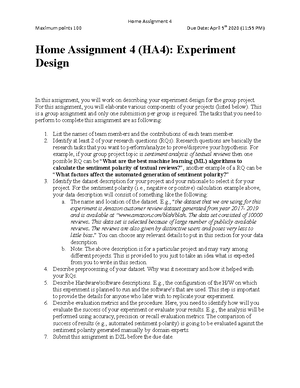 HA 3- Map Reduce Exercise - Home Assignment 3 Maximum points 100 Due ...