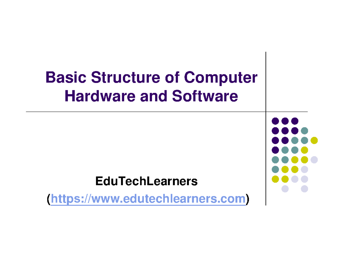 Presentation on Computer Basics - BasicBasic StructureStructure ofof ...