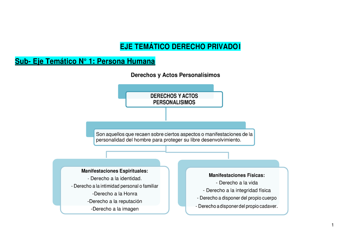 Derecho Privado I -Efip 1 - Mapa Conceptual - DERECHOS Y ACTOS ...