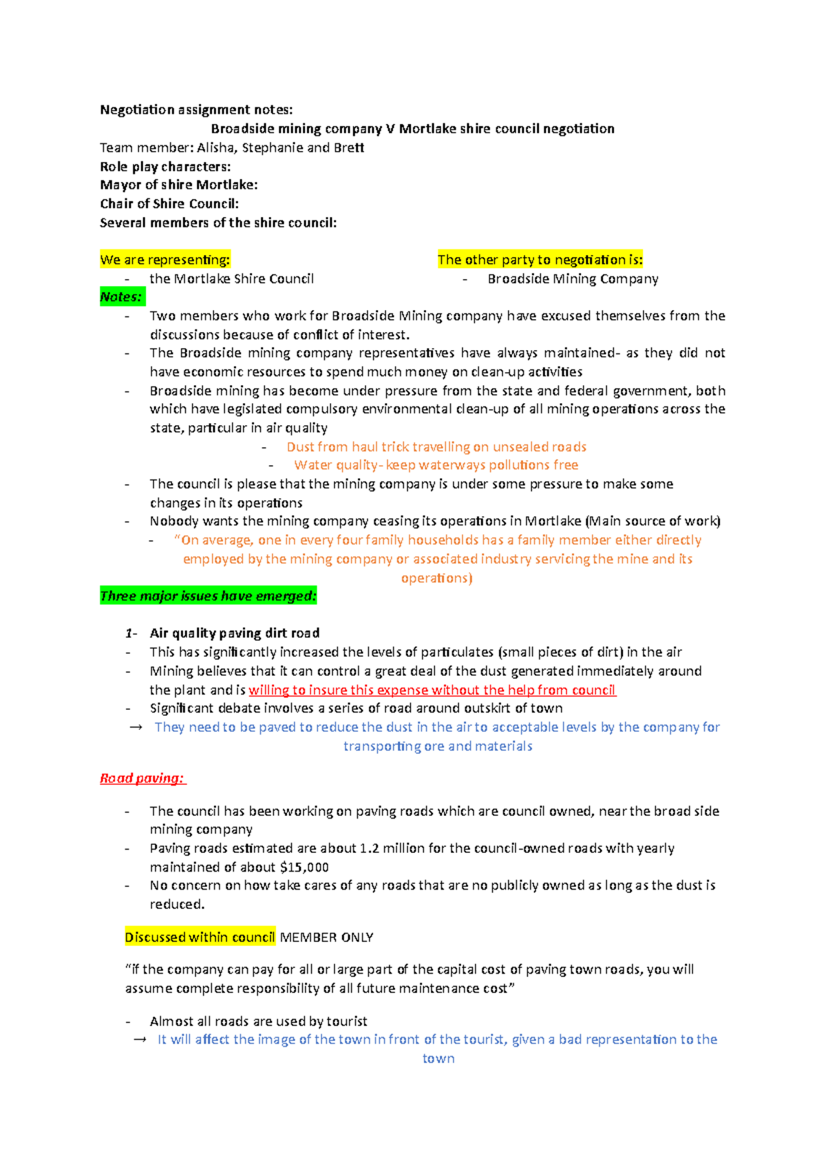 short negotiation case study with solution pdf