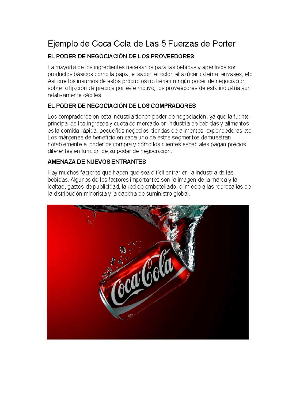 Ejemplo De Coca Cola De Las Fuerzas De Porter Compress Ejemplo De Coca Cola De Las Fuerzas